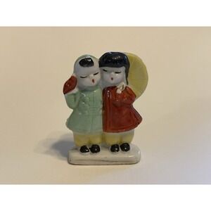 VTG 50s Hakata Japanese Children Pottery Ceramic Porcelain Figurine Statue